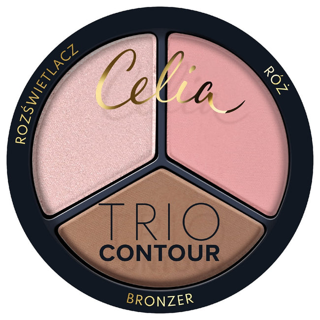 Celia Trio Contour zestaw do konturowania twarzy w pudrze
