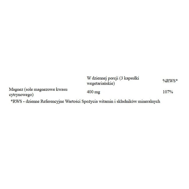 Now Foods Magnesium Citrate suplement diety 120 kapsułek
