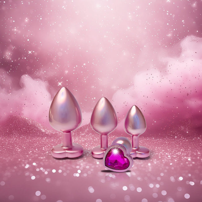 Dream Toys Gleaming Love Pearl Pink Plug Set zestaw korków analnych 3szt