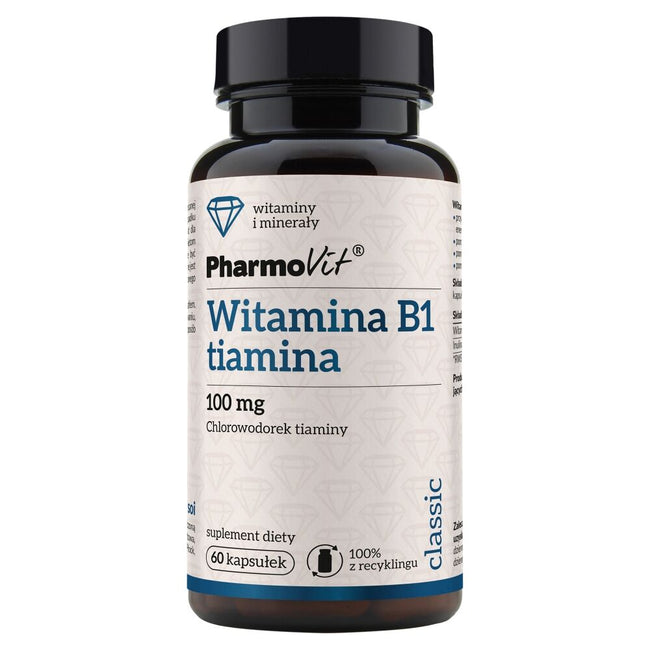 Pharmovit Witamina B1 tiamina 100 mg suplement diety 60 kapsułek