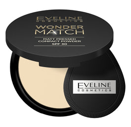 Eveline Cosmetics Wonder Match matowy puder prasowany z filtrem ochronnym SPF30 01 Light Beige 8g
