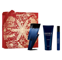 Carolina Herrera Bad Boy Cobalt zestaw woda perfumowana spray 100ml + żel pod prysznic 100ml + woda perfumowana spray 10ml