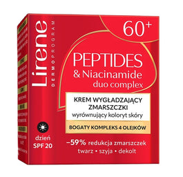 Lirene Peptides & Niacinamide krem wygładzający zmarszczki wyrównujący koloryt skóry na dzień 60+ 50ml