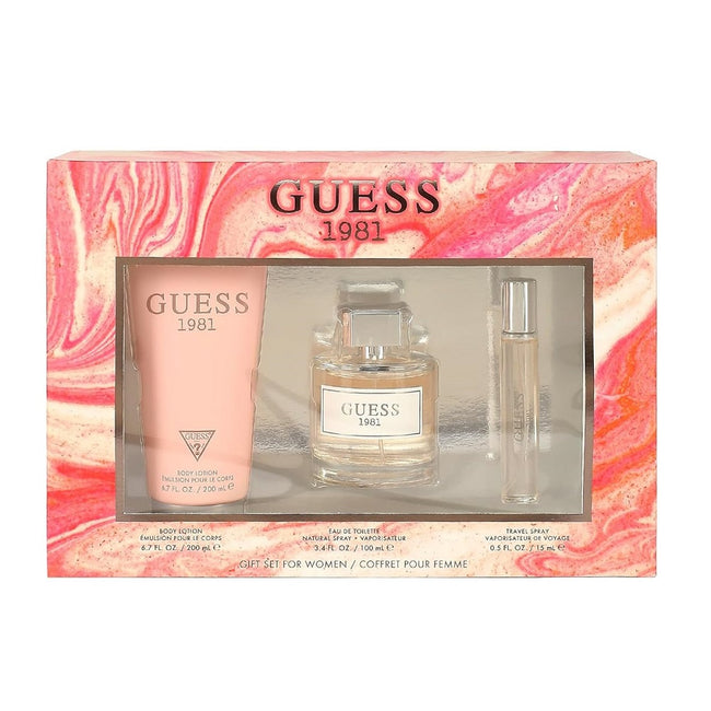 Guess Guess 1981 zestaw woda toaletowa spray 100ml + woda toaletowa spray 15ml + balsam do ciała 200ml