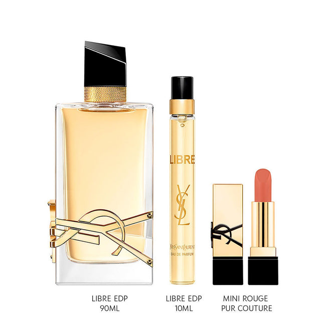 Yves Saint Laurent Libre Pour Femme zestaw woda perfumowana spray 90ml + woda perfumowana spray 10ml + pomadka do ust 1.3g