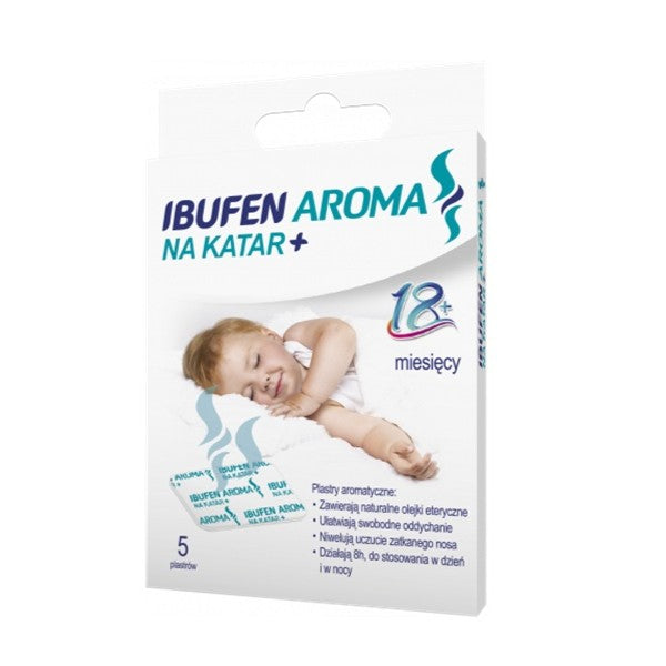 Ibufen Aroma na katar plastry nasączone olejkami eterycznymi ułatwiającymi oddychanie 5szt.