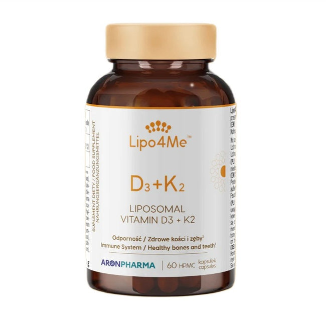 AronPharma Lipo4Me D3+K2 witamina D i K suplement diety 60 kapsułek