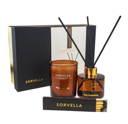 Sorvella Perfume Day Dreaming zestaw dyfuzor zapachowy 120ml + świeca zapachowa 170g + zapałki