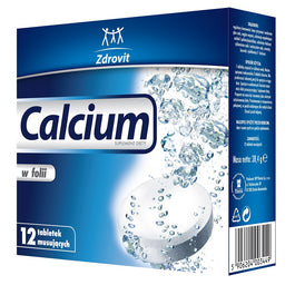 Zdrovit Calcium w folii suplement diety 12 tabletek musujących