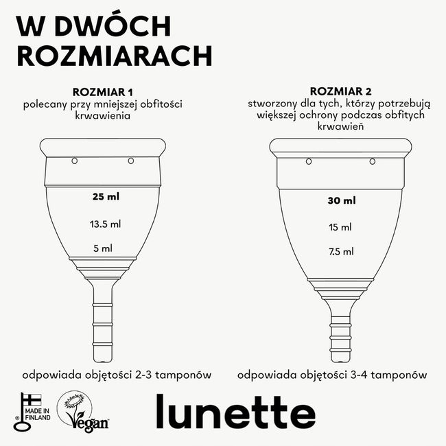 Lunette Period Cup kubeczek menstruacyjny Niebieski rozmiar 1