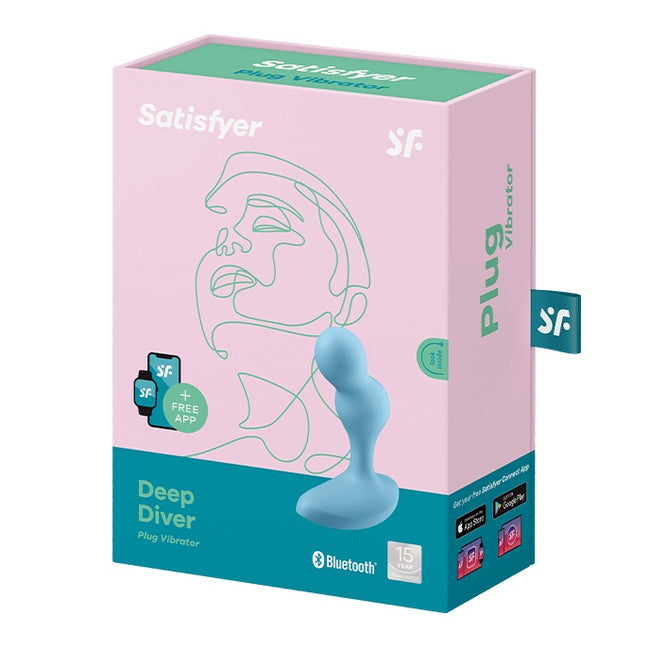 Satisfyer Deep Diver wibrator analny Light Blue
