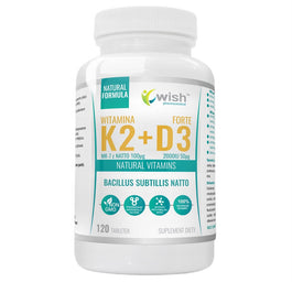 WISH Pharmaceutical Witamina K2 MK-7 z Natto 100mcg + D3 2000IU 50mcg suplement diety 120 tabletek