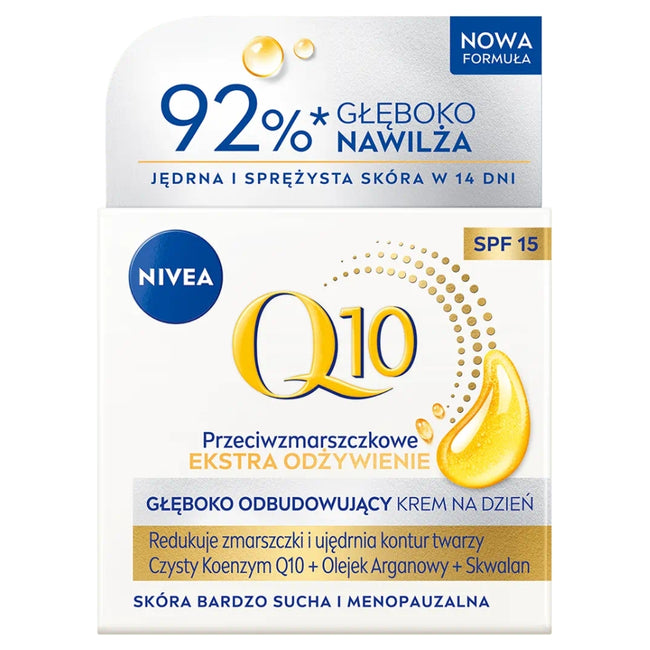 Nivea Q10 Ekstra Odżywienie przeciwzmarszczkowy krem na dzień SPF15 50ml