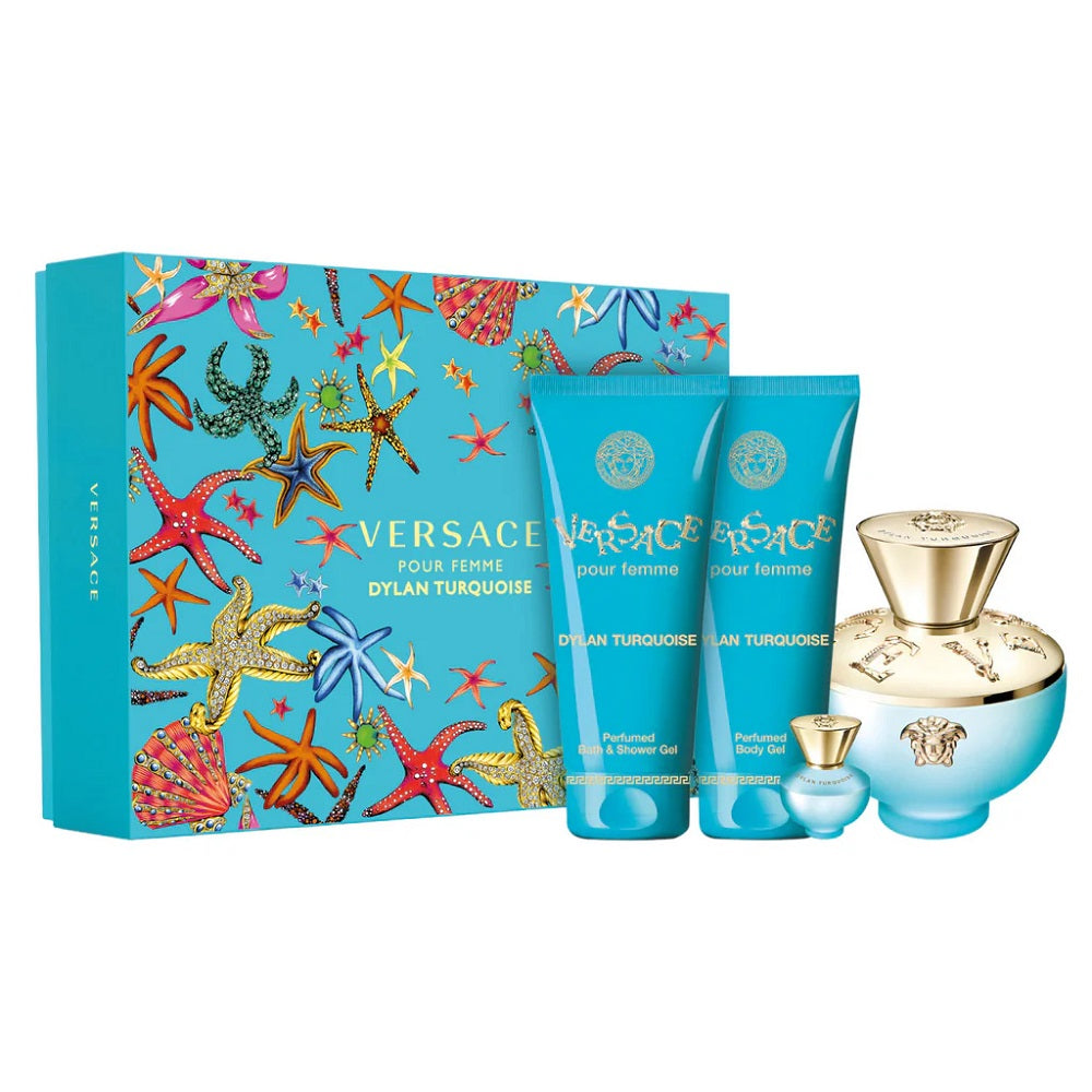 versace versace pour femme dylan turquoise woda toaletowa 100 ml   zestaw