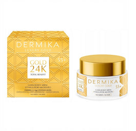 Dermika Luxury Gold 24K Total Benefit luksusowy krem stymulator młodości 55+ 50ml