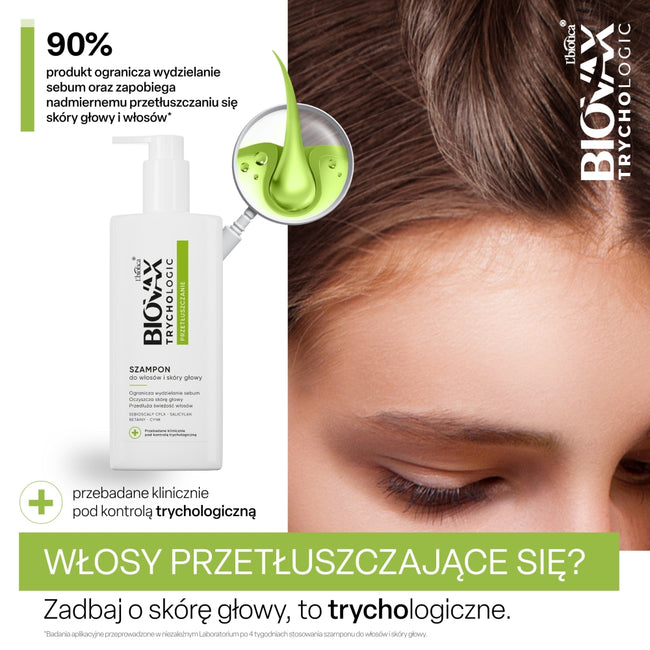 BIOVAX Trychologic Przetłuszczanie szampon do włosów i skóry głowy 200ml