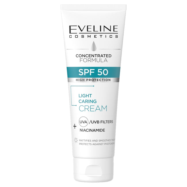 Eveline Cosmetics Skoncentrowana Formuła lekki krem pielęgnujący z SPF50 30ml