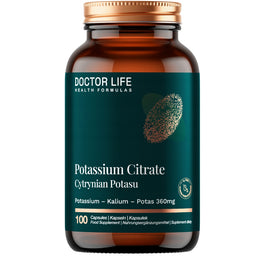 Doctor Life Cytrynian Potasu 360mg suplement diety 100 kapsułek