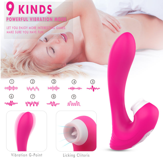 S-HANDE Dawn stymulator łechtaczki z 9 trybami wibracji Red Rose