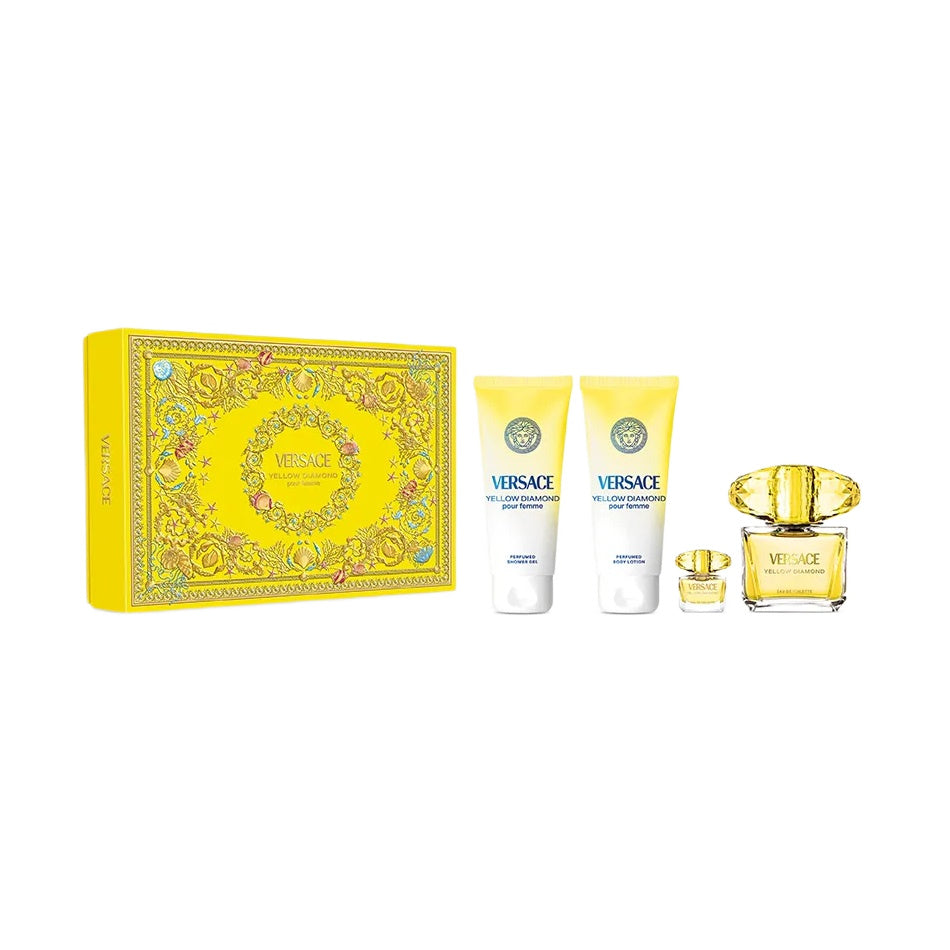 versace yellow diamond woda toaletowa 90 ml   zestaw  