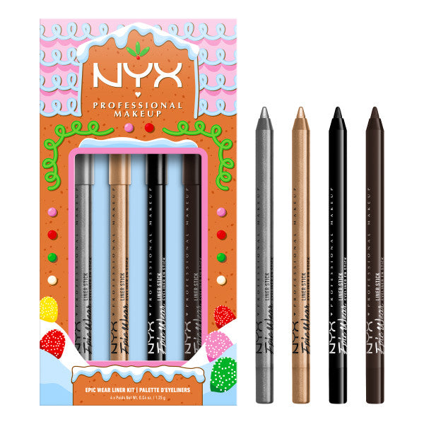 NYX Professional MakeUp Holiday Epic Wear Liner Stick Kit zestaw eyelinerów 4x1.25g