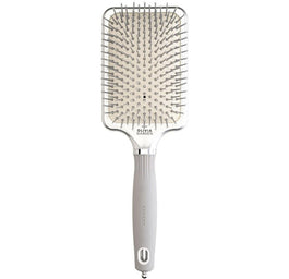 Olivia Garden Expert Care Rectangular prostokątna szczotka z nylonowym włosiem Silver L