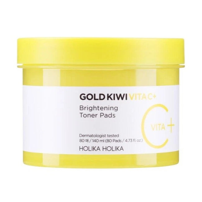HOLIKA HOLIKA Gold Kiwi Vita C+ Brightening Toner Pads rozjaśniające płatki do twarzy 80szt
