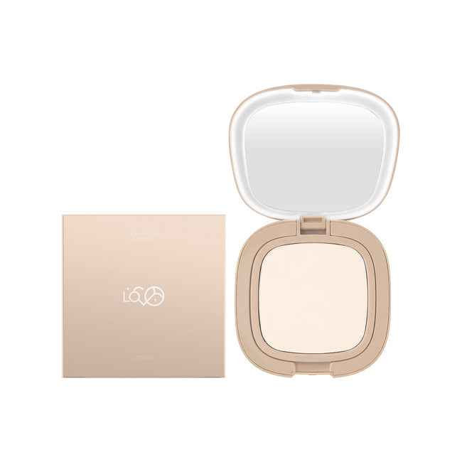 LOVRO LED Setting Powder transparentny puder prasowany utrwalający z lusterkiem LED 7.5g