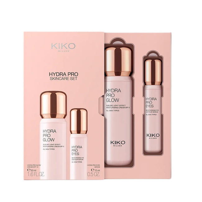 KIKO Milano Hydra Pro Skincare Set zestaw nawilżający krem do twarzy SPF10 50ml + serum pod oczy 15ml