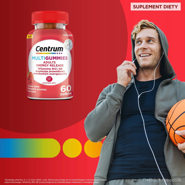 Centrum MultiGummies Adults Energy Release suplement diety 60 żelków