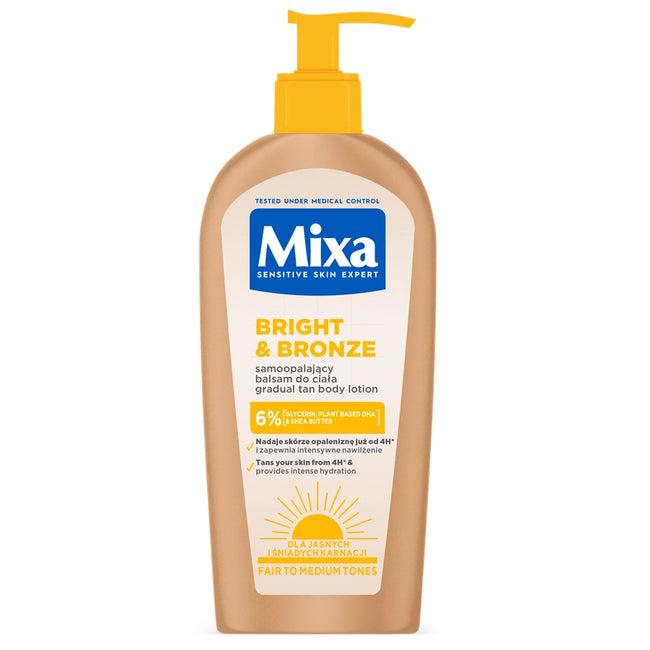 MIXA Bright & Bronze balsam samoopalający do ciała dla jasnych i śniadych karnacji 250ml