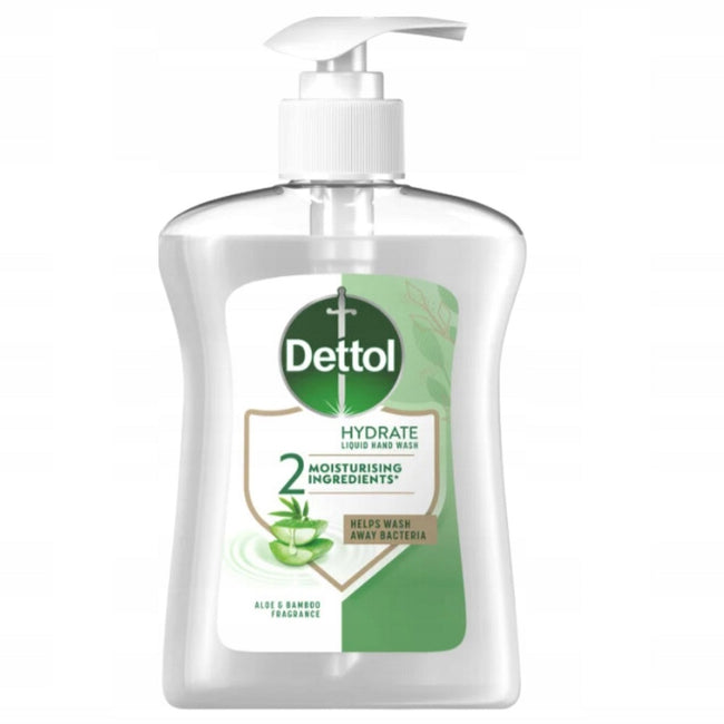 Dettol Nawilżające mydło do rąk w płynie aloes i bambus 250ml