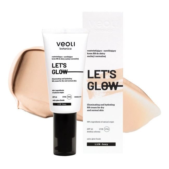 Veoli Botanica Let's Glow rozświetlająco-nawilżający krem BB do skóry suchej i normalnej