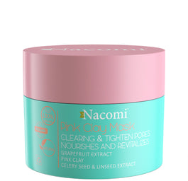 Nacomi Pink Clay Mask maska różowa oczyszczająco ściągająca 50ml