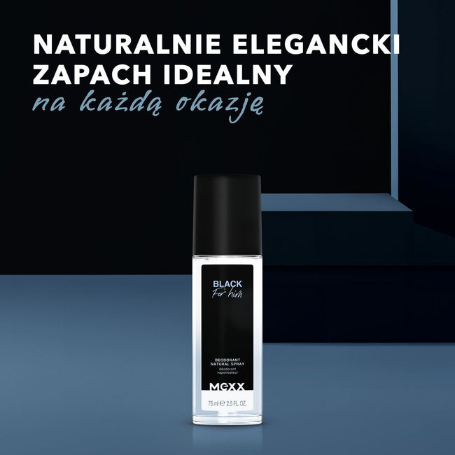 Mexx Black For Him dezodorant w naturalnym sprayu 75ml