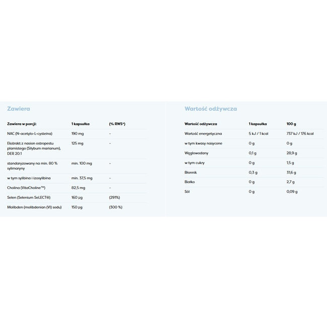 Osavi NAC Detoks Selen i Molibden suplement diety 120 kapsułek