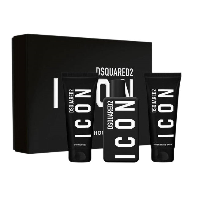 Dsquared2 Icon Pour Homme zestaw woda perfumowana spray 100ml + żel pod prysznic 100ml + balsam po goleniu 100ml