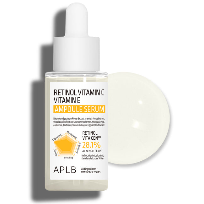 APLB Retinol Vitamin C Vitamin E Ampoule Serum rozświetlające serum do twarzy 40ml