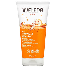 Weleda Kids 2w1 szampon i płyn do mycia ciała Happy Orange 150ml