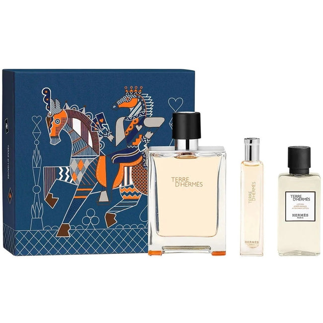 Hermes Terre D'Hermes zestaw woda toaletowa spray 100ml + woda toaletowa spray 15ml + balsam po goleniu 40ml