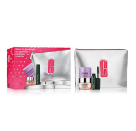Clinique Glam To Goodnight zestaw krem pod oczy 15ml + oczyszczający balsam 15ml + tusz do rzęs 3.5ml + kosmetyczka