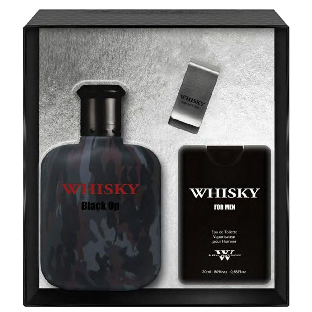 evaflor whisky black op woda toaletowa 100 ml   zestaw