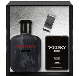 Evaflor Whisky Black Op zestaw woda toaletowa spray 100ml + woda toaletowa spray 20ml + klips na banknoty