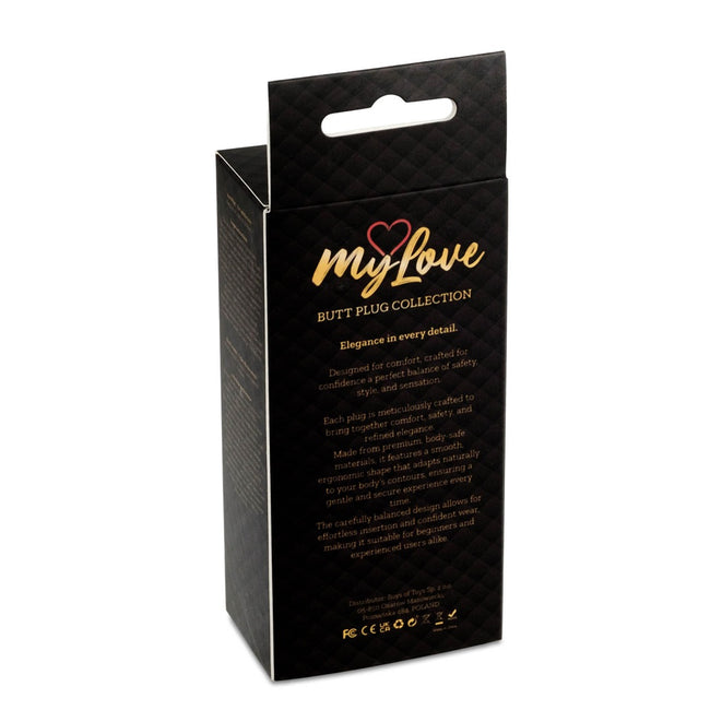 MyLove Butt Plug Collection Jewellery Dark Silver metalowy korek analny Green