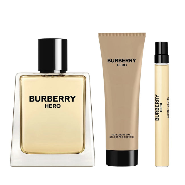 Burberry Hero zestaw woda toaletowa spray 100ml + żel pod prysznic 75ml + woda toaletowa spray 10ml