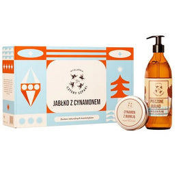 Mydlarnia Cztery Szpaki Jabłko Z Cynamonem zestaw mus do ciała 150ml + mydło w płynie 500ml