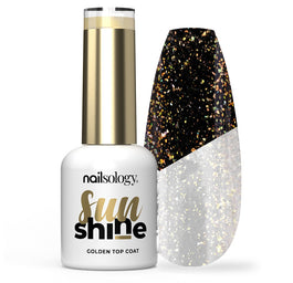 Clavier Nailsology Sun Shine brokatowy top hybrydowy Złoty 8ml