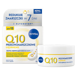 Nivea Q10 Przeciwzmarszczkowe Ujędrnienie krem na dzień SPF15 50ml