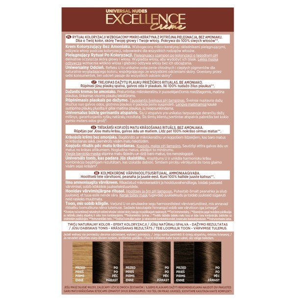 L'Oreal Paris Universal Nudes Excellence Creme pielęgnacyjny krem koloryzujący