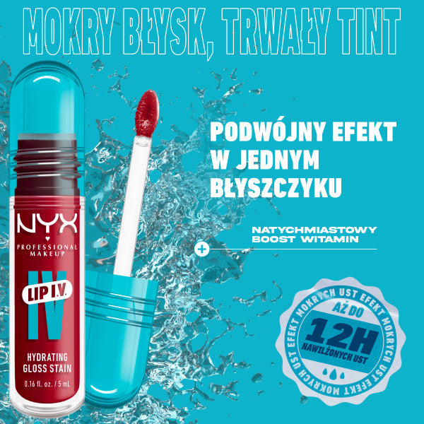 NYX Professional MakeUp Lip I.V. nawilżająco-pigmentujący błyszczyk do ust